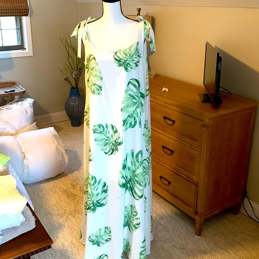 Lined summer dress, Maxi fabulous fabric beautiful Drape